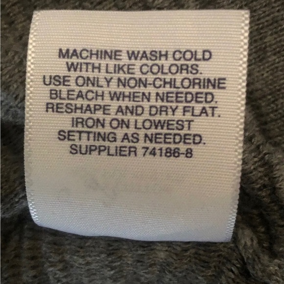 JCPenney St. John’s Bay Gray Ribbed Knit Open Front Cardigan Sweater Petite S - Picture 8 of 8